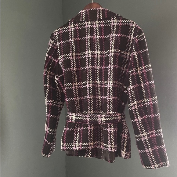 Briggs New York Black purple and Pink tweed coat - Picture 2 of 5